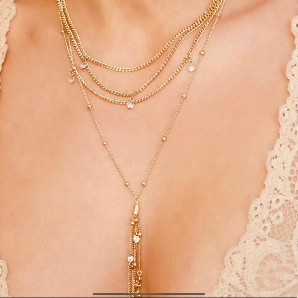 ETTIKA Chloe layers tassel necklace